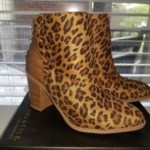Leopard booties